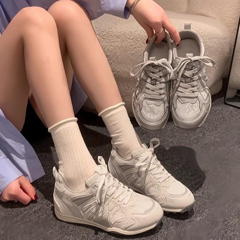 Thick bottom inner height increase Ballet women's new fashionable versatile mesh breathable casual