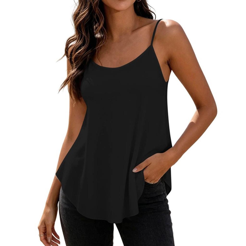 Women's Color Cutout Camisole Tank Top for Casual Daily Wear