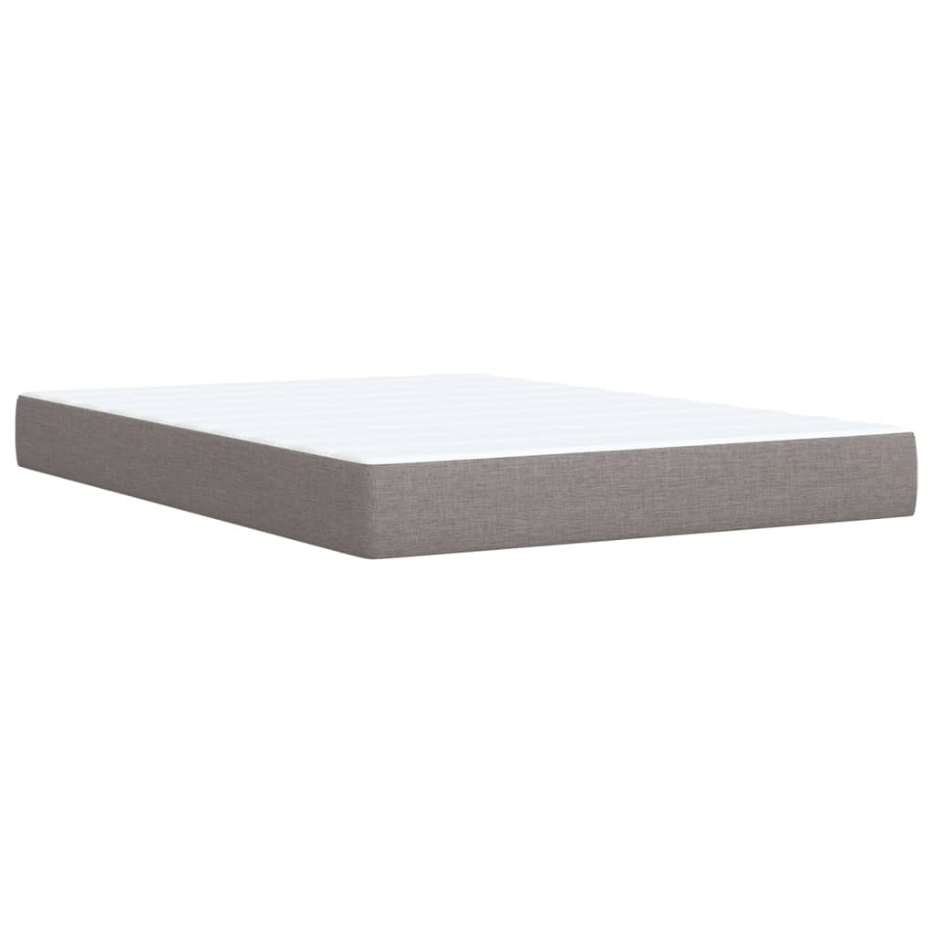 Vidaxl Letto Continentale Con Materasso, Taupe, Tessuto, 140X190 Cm