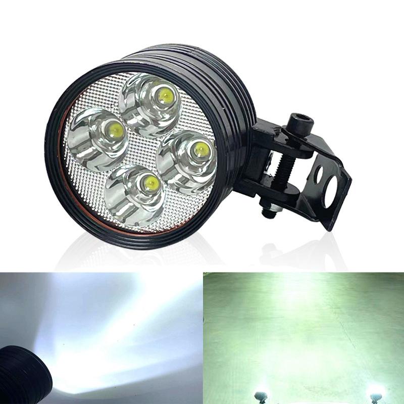 

Motorcycle Led Headlight Spotlight Flash 12V Hi-Lo Fog Lamp Auxiliary Additional Light For Motorbike Offroad Atv Suv Truck 1PC