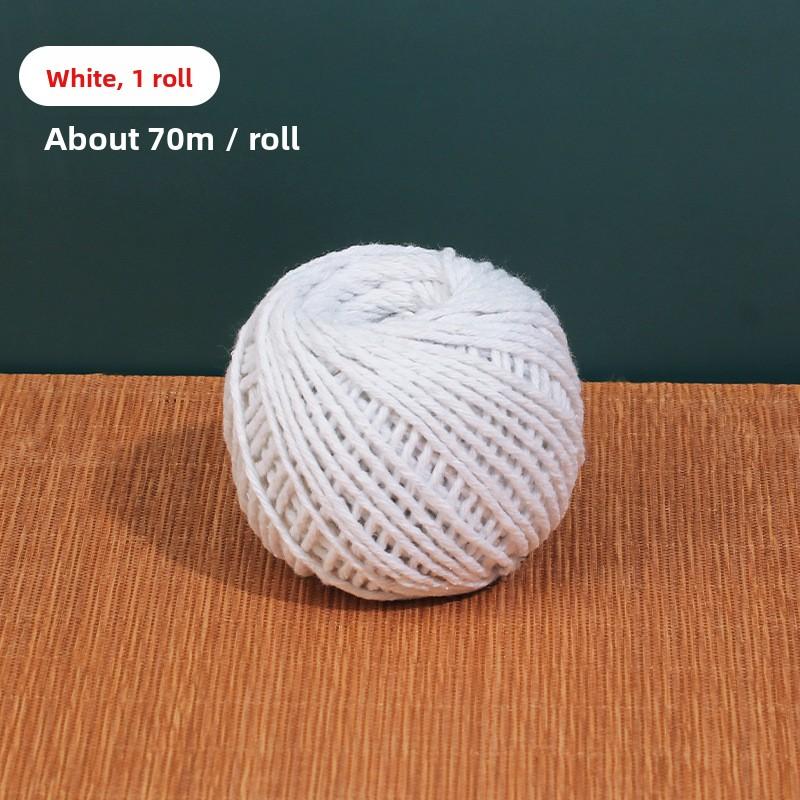 Packaged with Bamboo Leaves, Food-grade Pure Cotton String Used To Tie Crabs, Cured Pork, and Sausages. white [single roll]