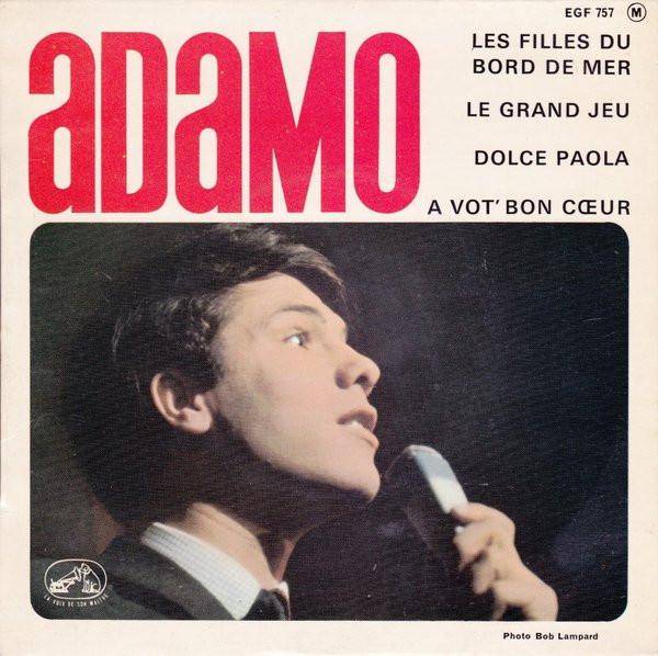 

7inch Record ADAMO Les Filles Du Bord De Mer EGF757 His Masters Vo 1954 Netherland Pop Used