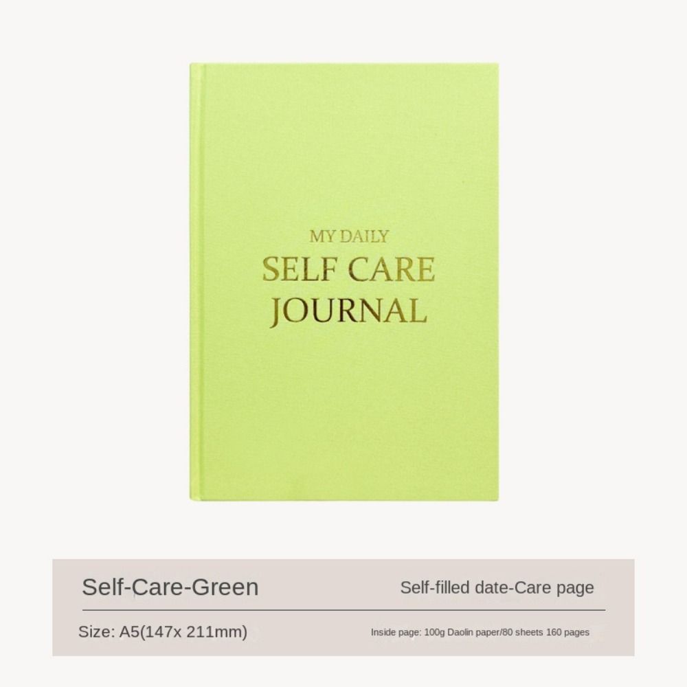 

Cloth Cover Five-minute Journal English Version Happy Notebook Schedules Gratitude Journal Office зелёный