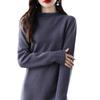 2025 Autumn/Winter Petite Loose Sweater, Semi-High Neck, Casual Knit Top for Middle-Aged Women.