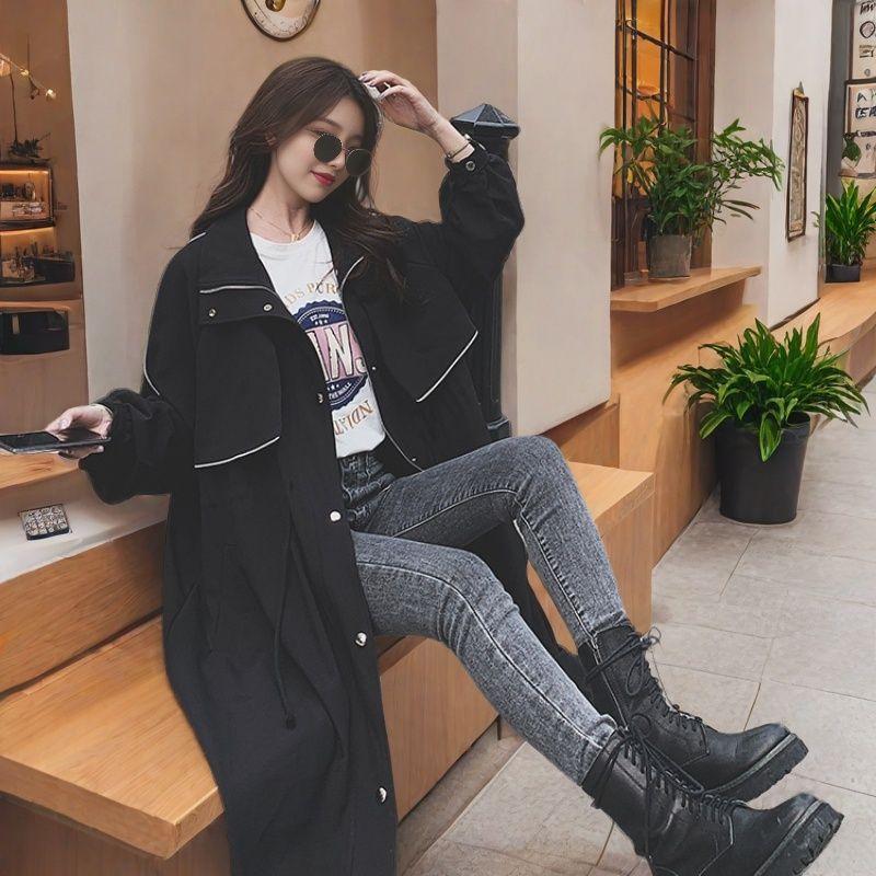 

Осенне-зимний стеганый тренч свободного кроя, женское новое высококачественное повседневное пальто средней длины с хлопковой подкладкой и поясом XL recommends about 130-72.5 kg