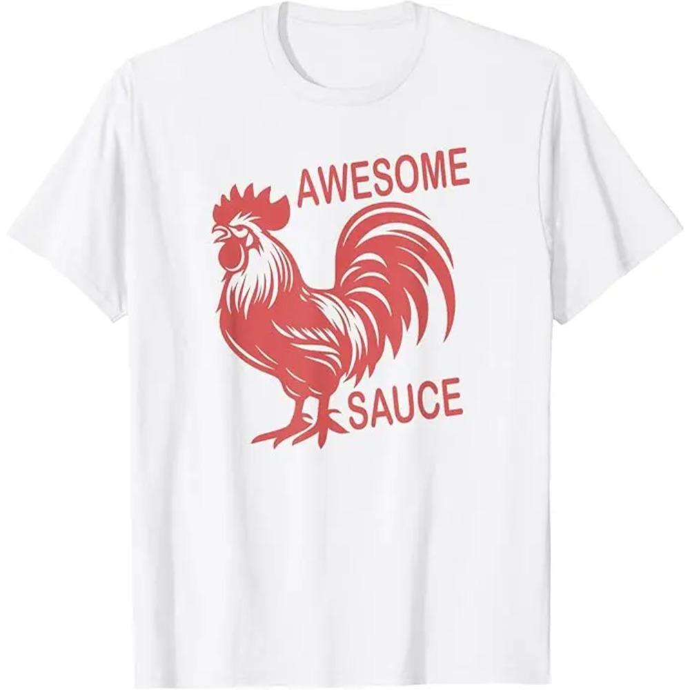 

Awesome Sauce with Picture of Rooster T-Shirt S білий