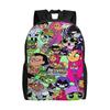 Teen Titans Go Team Backpack Women  Pattern Backpacks Polyester Stylish High School Bags Outdoor Design Rucksack