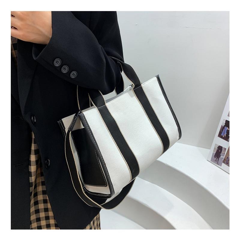 Korean Fashion Canvas Bag Korean Instagram Large Capacity Handheld Bag Women Commuter Shoulder Crossbody Tote