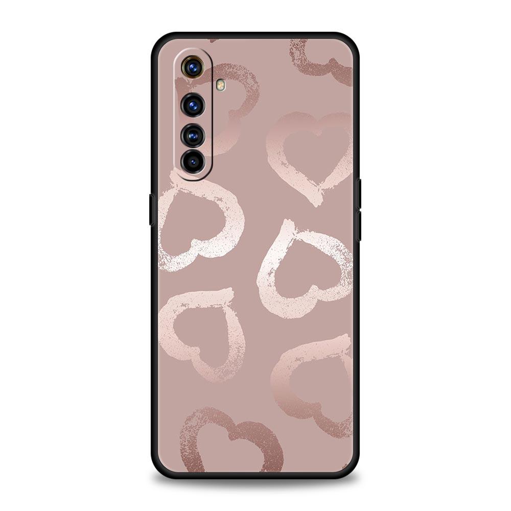 

Чехол для телефона с золотой розой и сердцем для Realme 12 11 10 9 8 5G 7 6 GT5 GT3 GT2 Pro C21 C25 C35 Для Realme GT Neo 2 3 3T 5 Чехол Realme 6