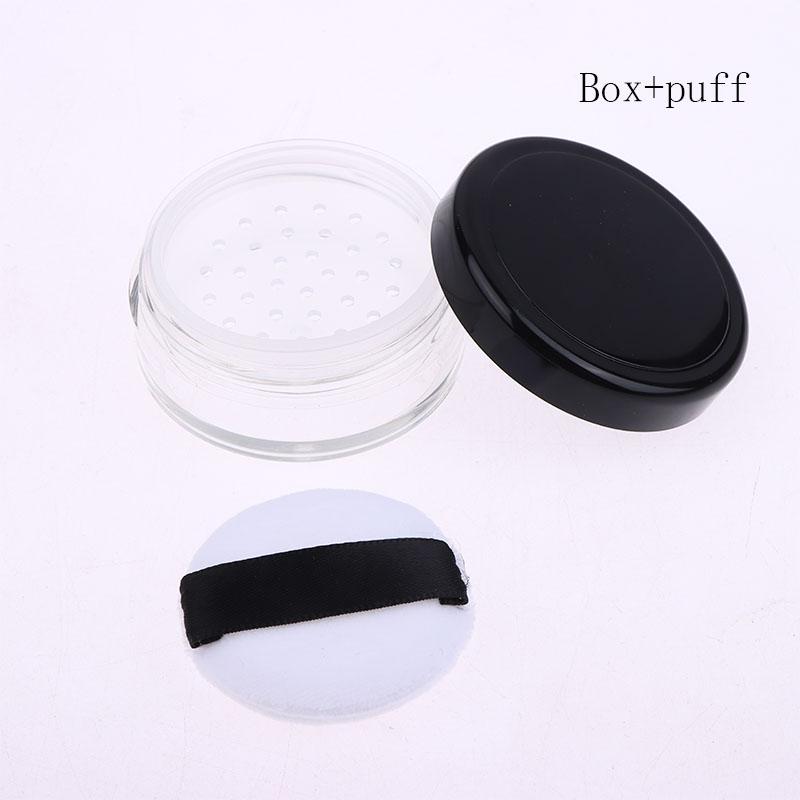 5G Portable Plastic Powder Box Empty Loose Powder Pot With Sieve Powder Puff Cosmetic Sifter Loose Jar Travel Makeup Container