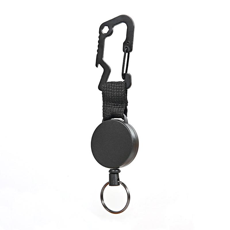Stainless Steel Retractable Keychain with Anti-theft and Anti-lost Features