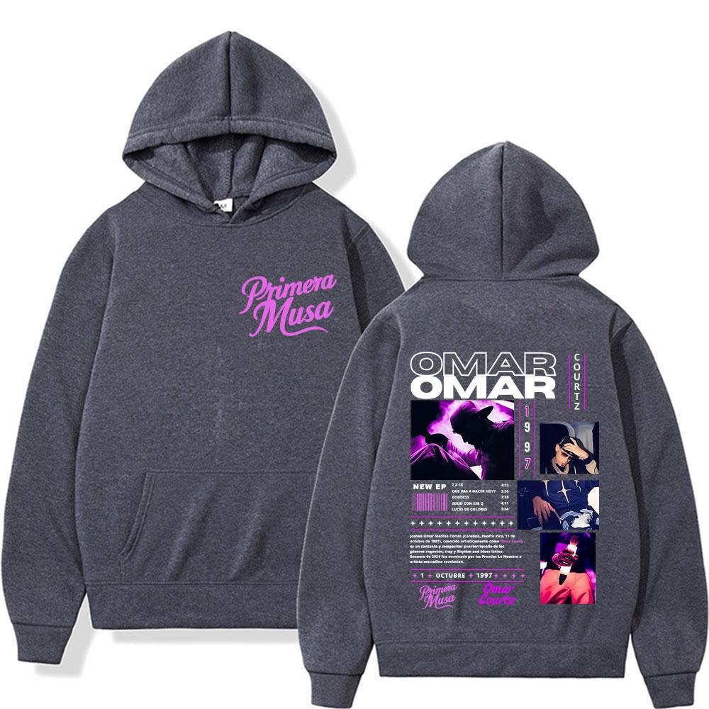 Omar Courtz Primera Musa Album Tour Graphic Hoodies Men Women Long Sleeve Hip Hop Punk Trend Hoodie Oversized Casual Sweatshirts