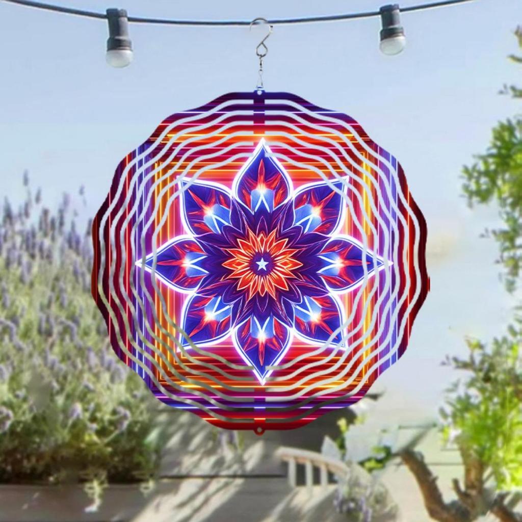 ]10 Inch Bohemian Style Metal Wind Chime with 360 Degree Swivel Hook No Battery Needed Perfect for Balcony Patio Decor Animal Theme Gift