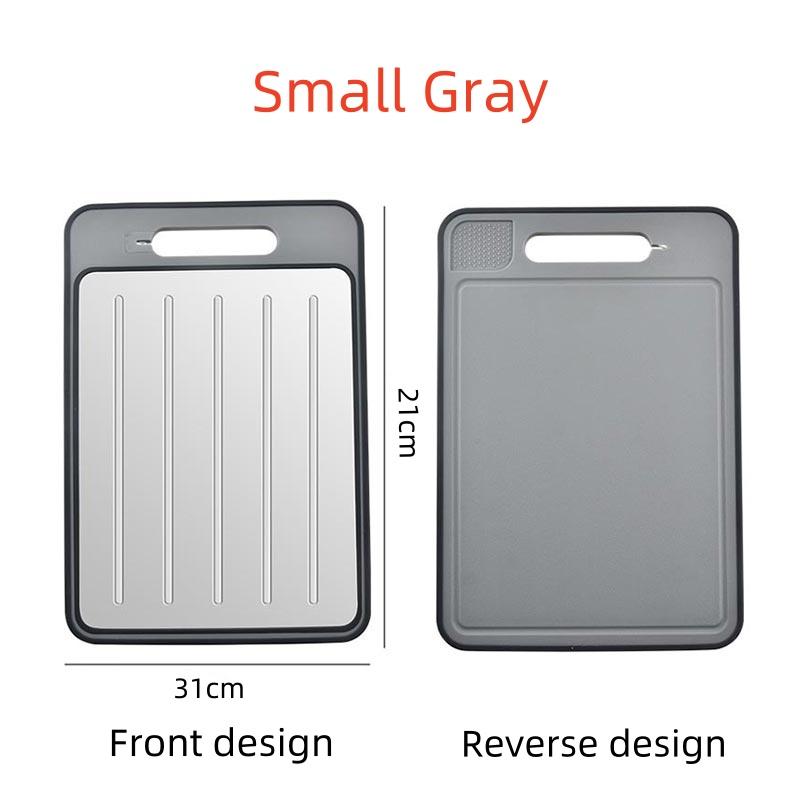 4IN1 Aluminum Alloy Cutting Board,Silicone Edging,Thickened Cutting Board,Beef Quick Thawing Cutting Board,PP Chopping Board