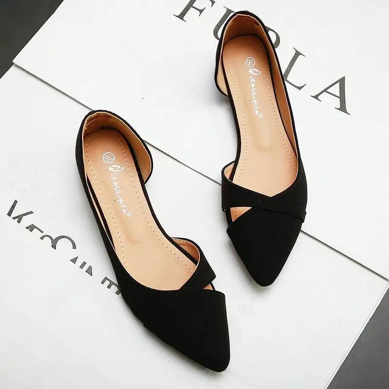 Последняя обувь для женщин Модная женская обувь на плоской подошве Острый носок Горячий тренд Предложение Настоящий бренд класса люкс Дешевая распродажа 34 4980₽