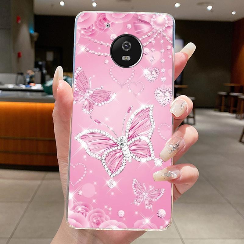 For Motorola Moto G5 Plus Case Clear Luxury Fashion Butterfly Flower Soft TPU Silicone Phone Cover for Motorola G5 Plus G5+ Case
