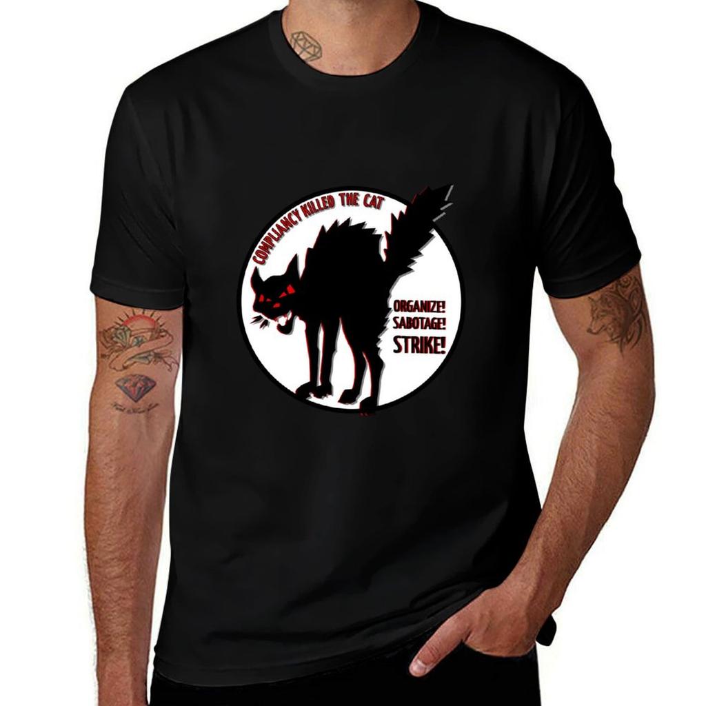 Sab Cat Compliancy Killed The Cat Tshirt Holiday Casual Short Sleeve Top