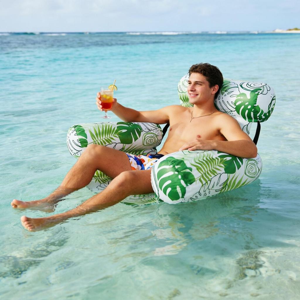 Pool Lounger Float Adjustable Thickened Ergonomic Portable Summer Swimming Pool Rafts For Beach Lake River Sea Vacation Travel