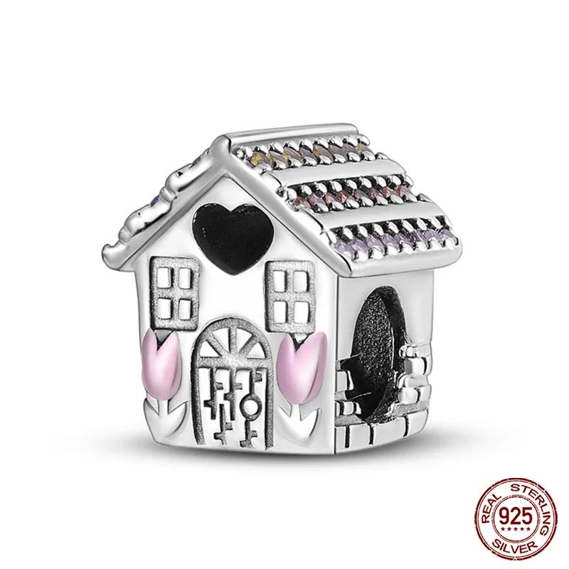 New Copper Romantic Heart Series Charms Beads Fit Original Bracelet Diy Mother'S Day Jewelry Gifts