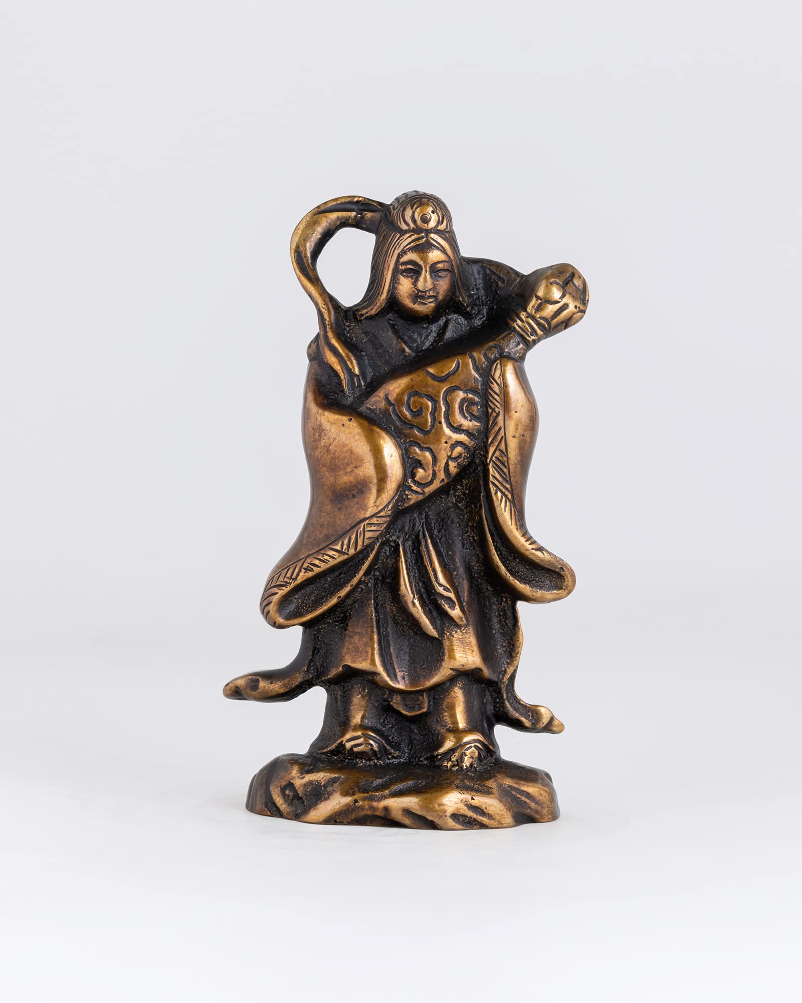 

Kitcho Seven Lucky Gods Benzaiten Буддийская статуэтка Асахимине Украшение Seven Lucky Gods Takaoka Copperware (Цвет медный/окрашенный) скульптор:
