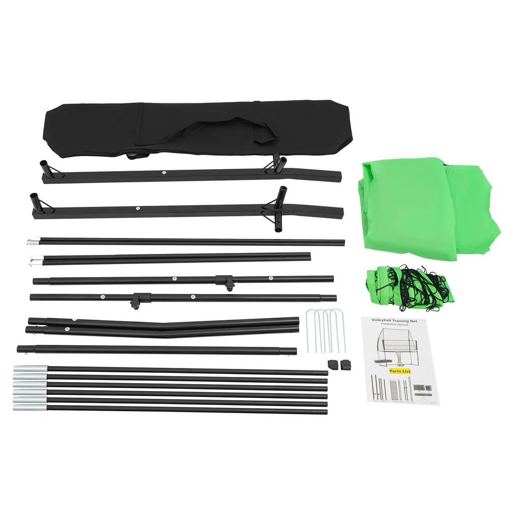 Volleyball Practice Net Station 8*11 FT Adjustable Net Perfect for Indoor and Outdoor Training