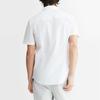 Calvin Klein Jeans SS24 Solid Comfortable Pointed Collar Short Sleeve Shirt Men Shirts Bright-White J324459-YAF