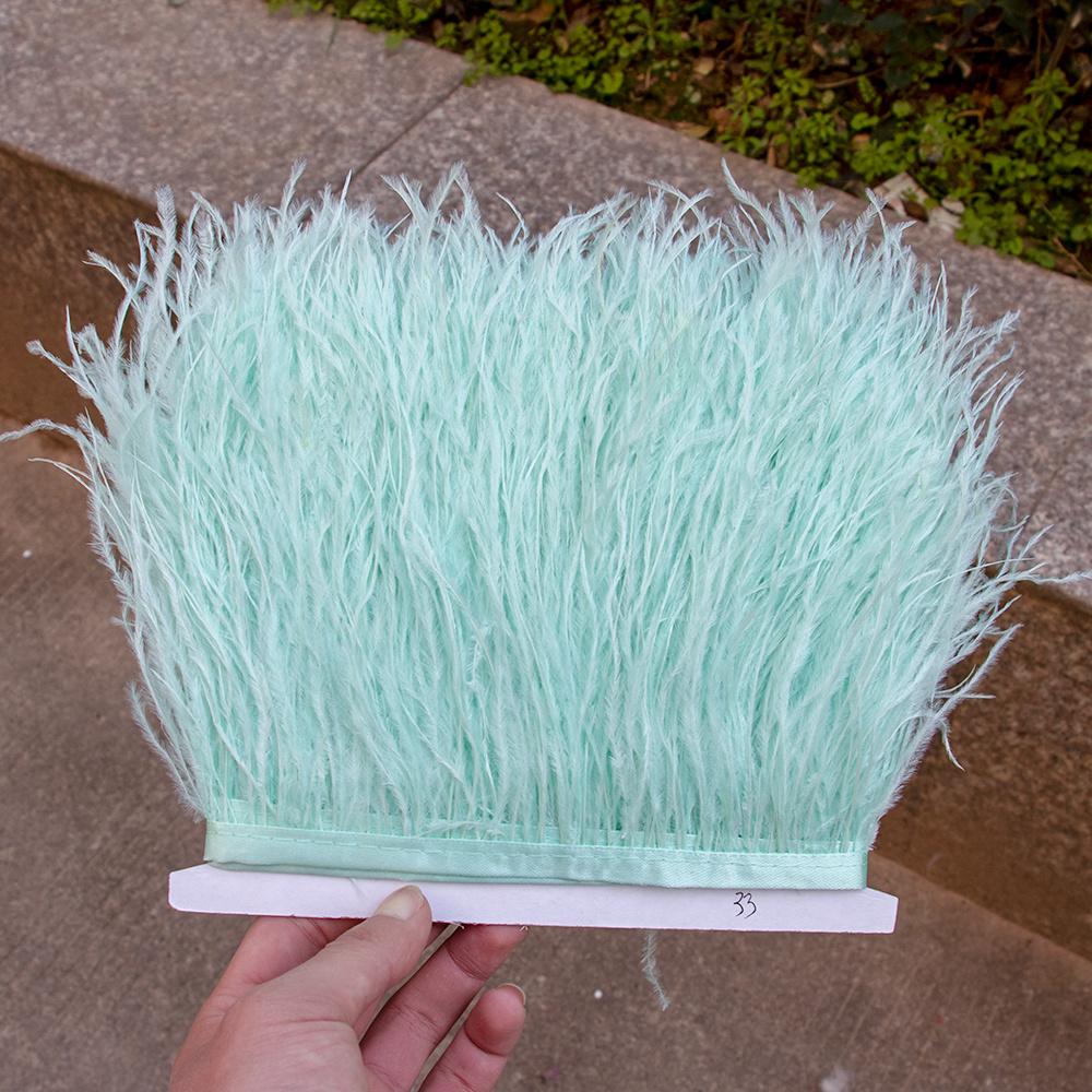 8-10 cm Högkvalitativ Strutsfjäder Trim Frans Naturliga Plymer Band För Hantverk Kläder Sybehör Bröllopsdekoration