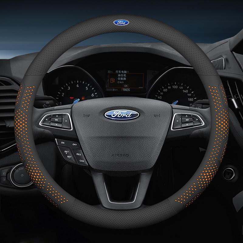 

Ультратонкий чехол на руль автомобиля для Ford Ranger Raptor T6 T7 WL Everest Escape Mustang Ecosport F150 Mondeo Focus Fiesta Kuga Orange-O