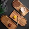 Wooden Serving Tray Cashew Nut Shape Tea Service Tray Artistic Craftsmanship Snacks Desserts Breakfast Dinner Transport Tray