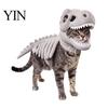 Abbigliamento per Animali Domestici di Halloween Costume Scheletro di Dinosauro, Abbigliamento 3D Luminescente al Buio, Morbido Cappello di Peluche Vestito Dino per Cani Gatti, Costume Cosplay per Feste di Vacanza