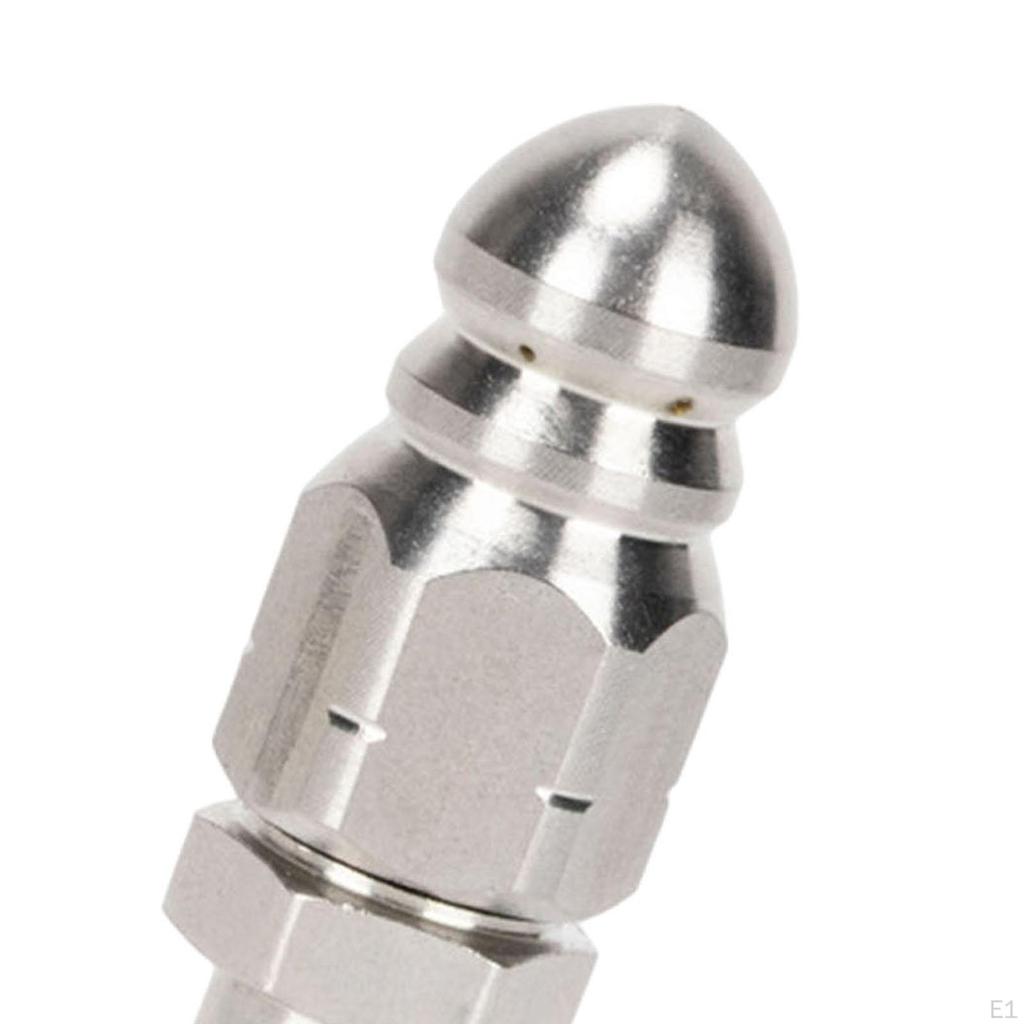 Sewer Jet Nozzle Pressure Washer Accessory,Sturdy,Replacement,Stainless Steel 1/4''