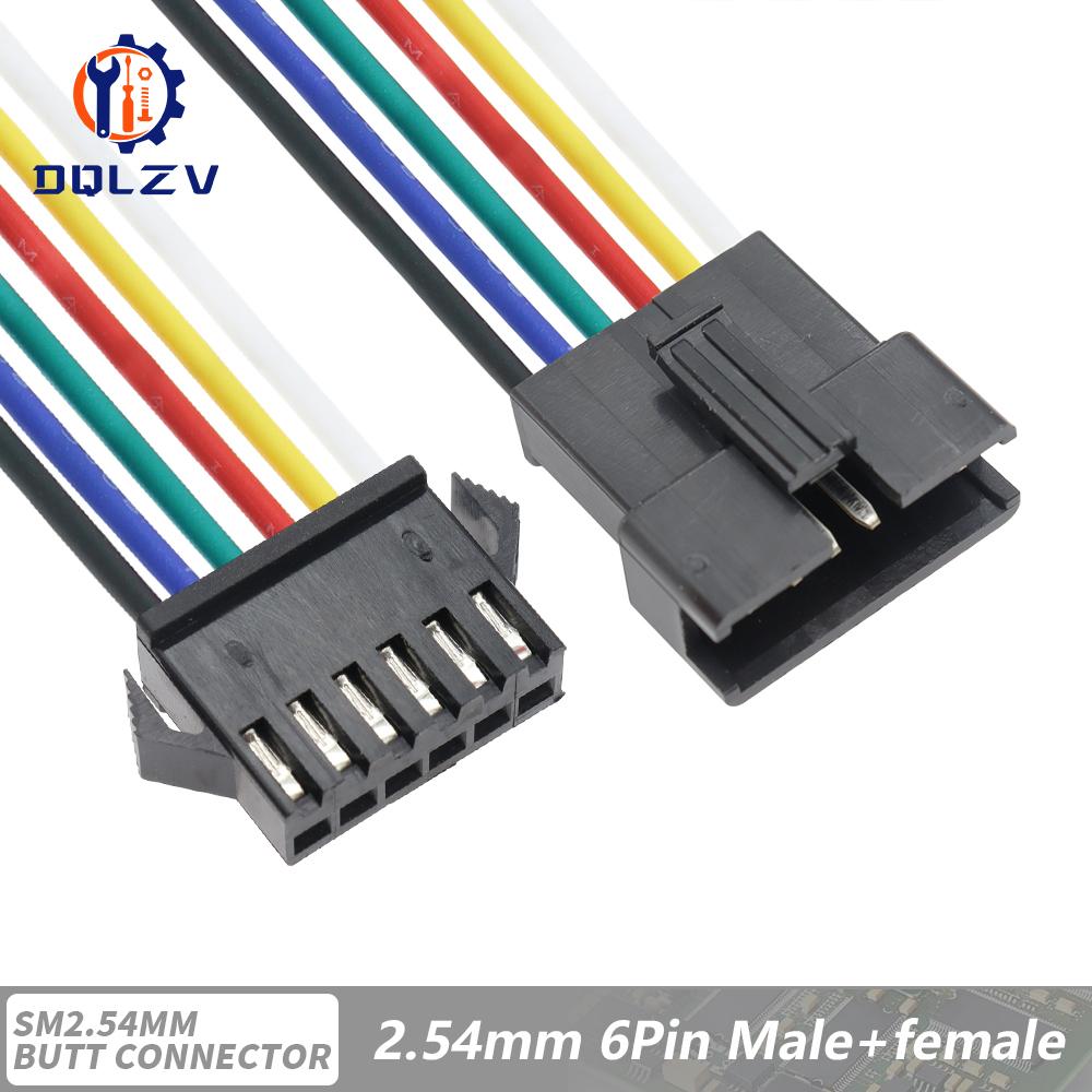 2.54mm SM 2 3 4 5 6Pin Connector Plug Male / Female Head Wires Cables DC Wire Connector Micro Male Female Plug Connectors