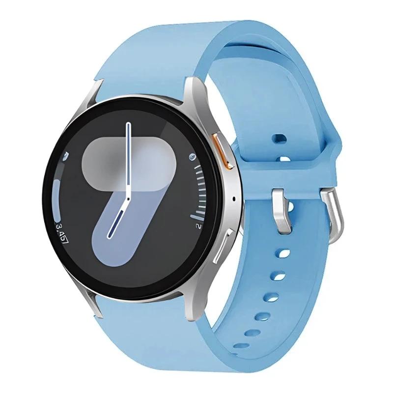 Oryginalny Silikonowy Pasek Do Samsung Galaxy Watch 7/6/5/4 44mm 40mm 5 Pro Sportowa Bransoleta Galaxy Watch 6 4 Classic 47mm 43mm Pasek