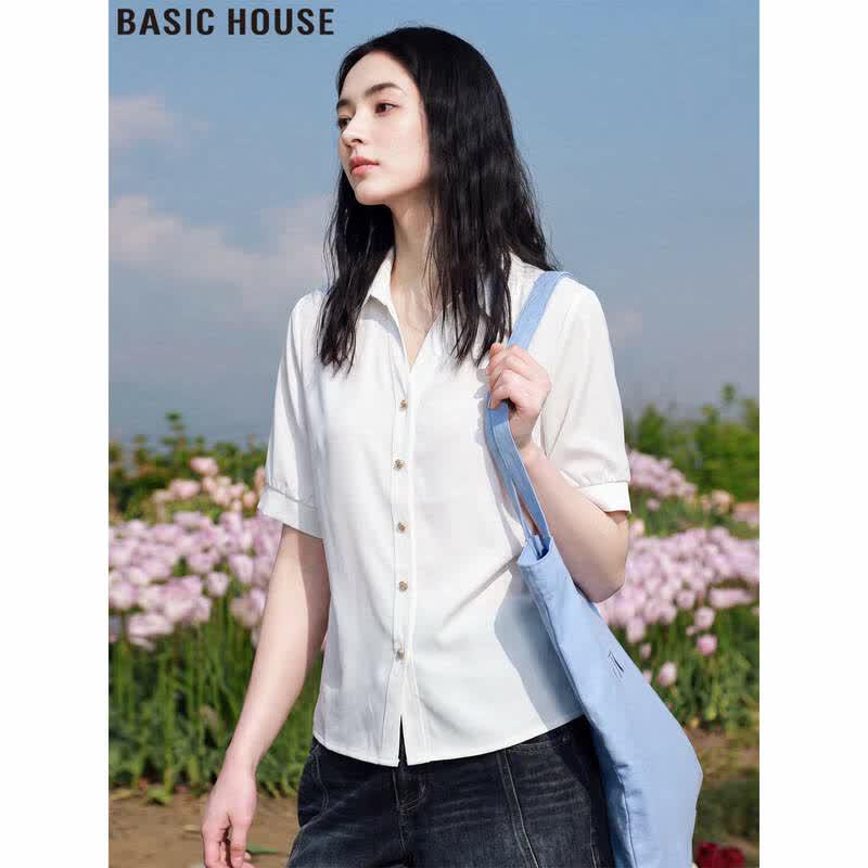 Basic House Women s Ice Silk Short Sleeve Sun Protection Shirt L