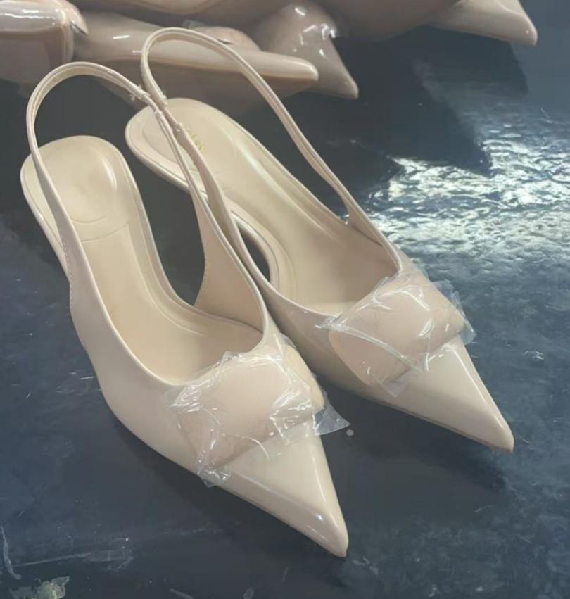 Pointed Toe High Heeled Women Summer Sandals Elegant  Trend  Dress Party Office Lady Shoes Patent Leather Stilettos