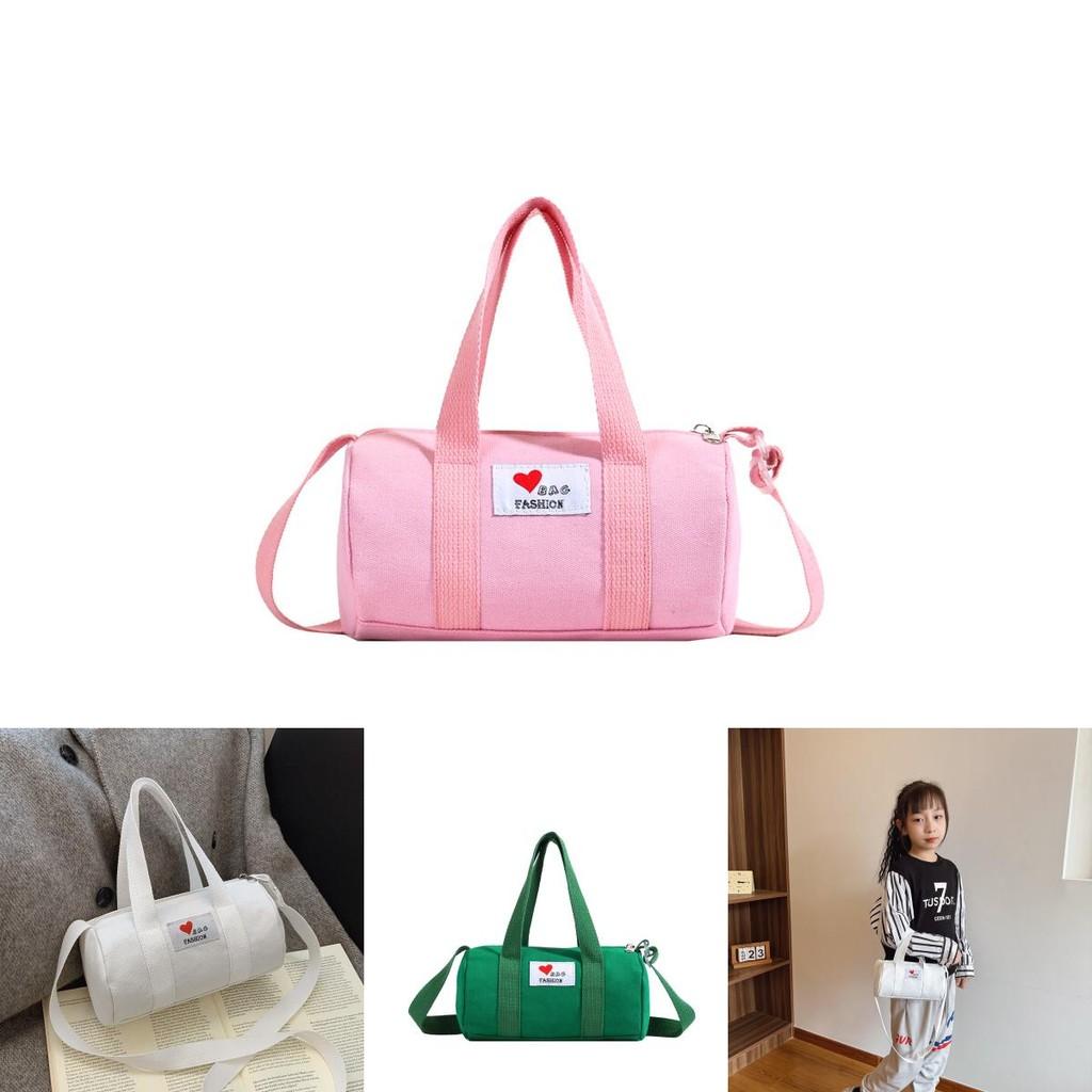 Trendy Unisex Korean Style Kids Bucket Bag Stylish Fabric Letters Casual Travel Bag
