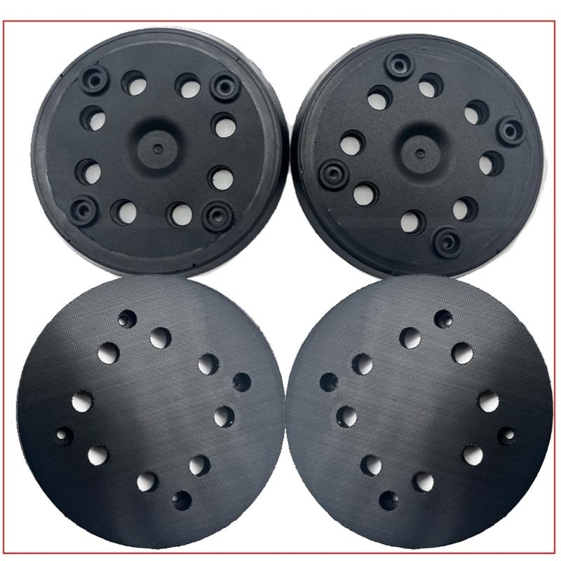 2Pcs Grinding Disc Sandpaper Plate Adhesive Flocking Sandpaper Polishing Disc 8 Holes and 4 Eye Sanding Plate