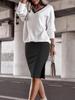 Women's Casual V-Neck Hoodie and Skirt Set