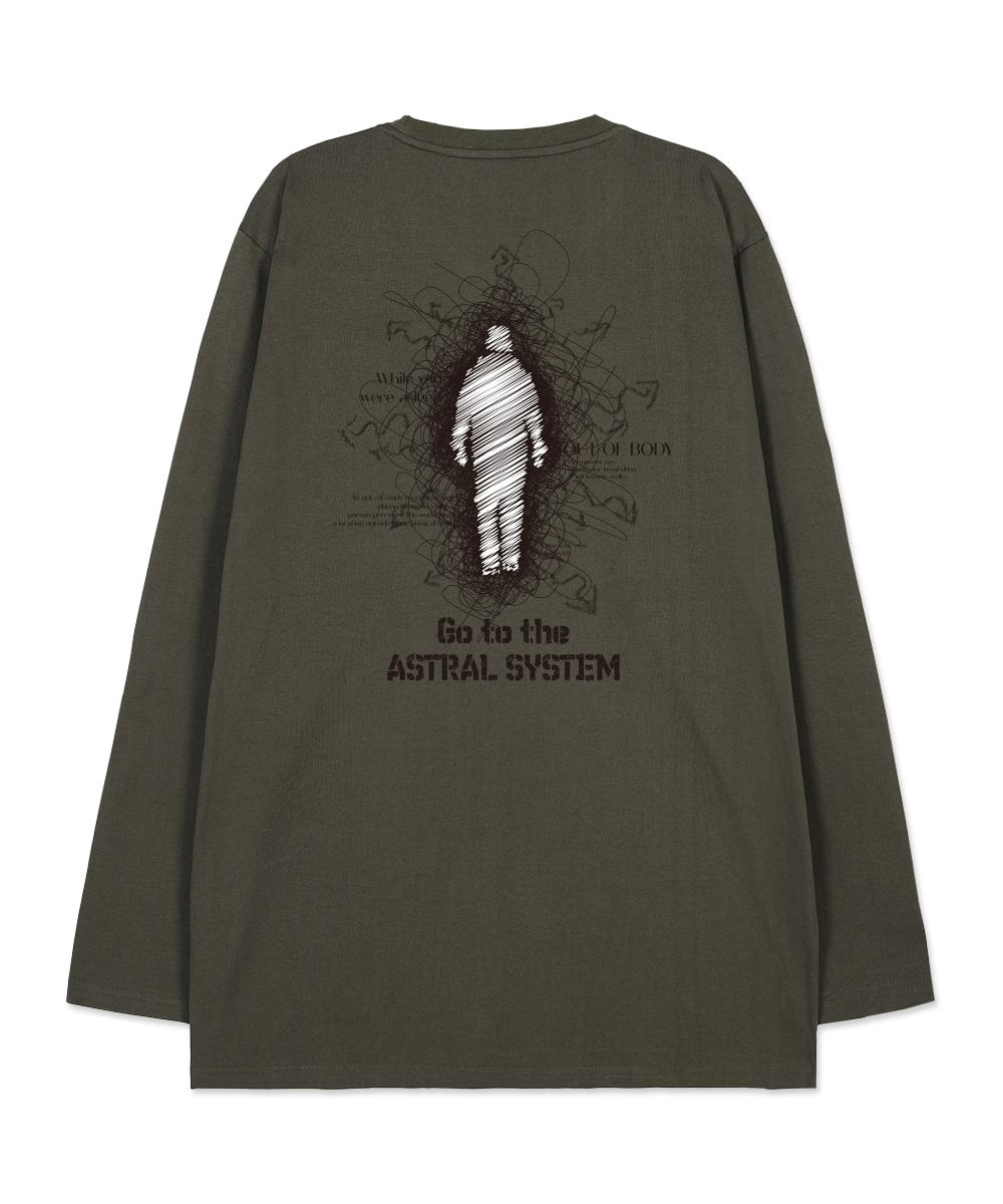 Astral Projection Astral System Oversized Long Sleeve T-Shirt_Khaki L