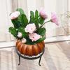 Flower Pot Rack Hollow Round Plant Pot Stand Floor Flower Display Shelf Balcony Decor for Indoor