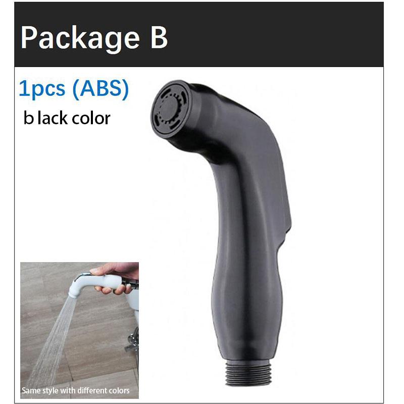 Schwarzer Handheld ABS Edelstahl Toilettenwasserspray Wasserhahn Bidet Sprüher Reiniger Duschkopf WC Dusche Badezimmerzubehör 5 Typen