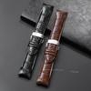 Calfskin Leather Watch Band for Tissot T035 627/407/617 Strap Butterfly Buckle Bracelet Curved End Business Belt 22mm 23mm 24mm