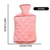 Rubber Hot Water Bottle 2.0L with Plush Detachable Washable Hand Pocket Cover Winter Hand Warmer
