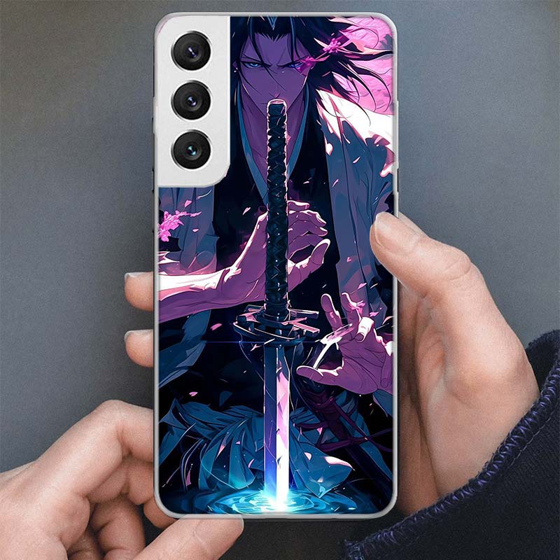 Bleach Kuchiki Byakuya Phone Case For Samsung Galaxy S25 S24 S23 S22 Ultra S21 S20 FE S10 Plus S10E + S25U Soft Cover Shell