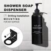500ml Bathroom Soap Dispenser With 3 Labels Refillable Shampoo Bottle Container Wall Mounted Hanger Bottle Holder