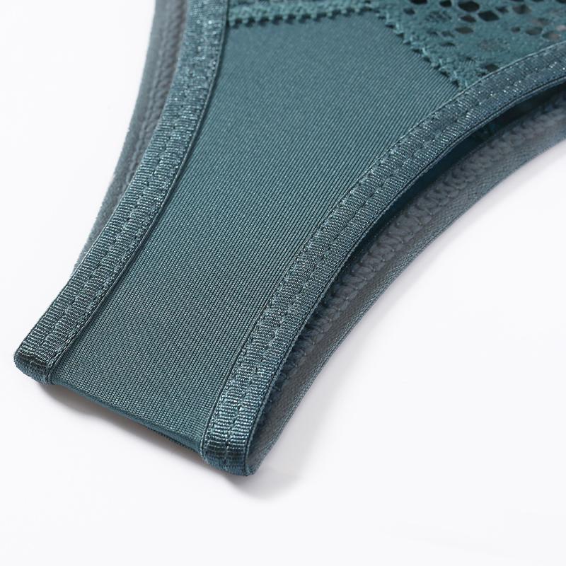 Frauen Sexy Spitze Höschen Low-taille Versuchung Dessous Damen Cross Strap G String Tanga Aushöhlen Feste Unterwäsche