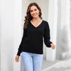 2026 Autumn/Winter Women's V-neck Cable Knit Slim Pullover Sweater