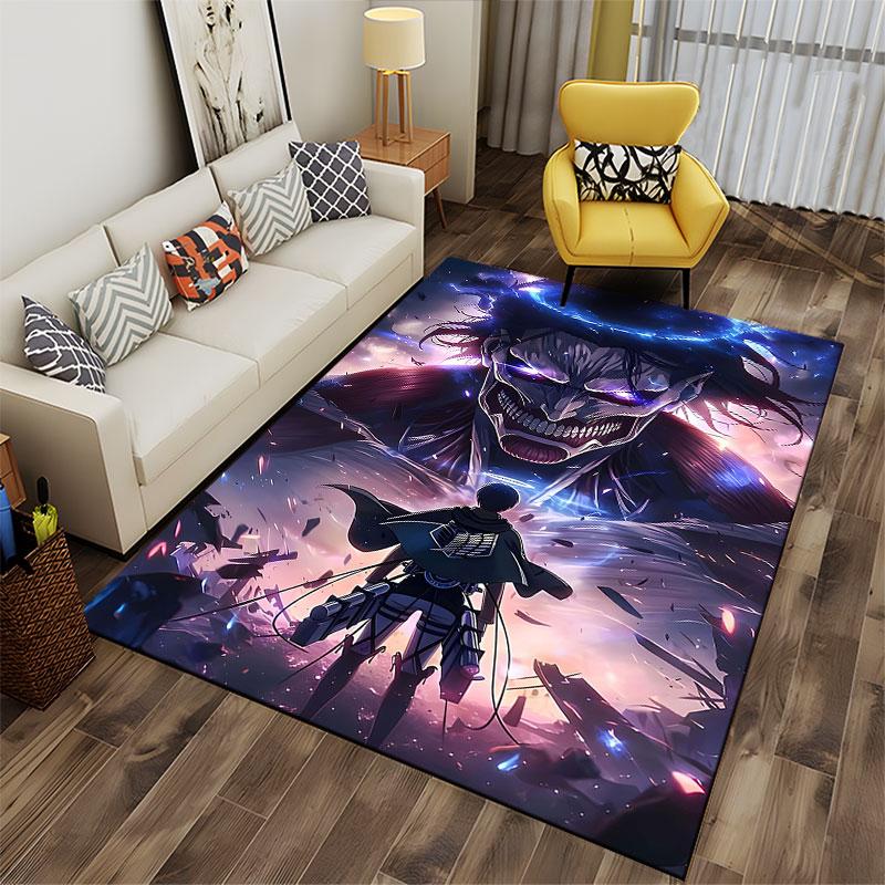 "Epic Battle Anime Scene Carpet" Suitable As a Non-slip Mat for the Living Room or Bedroom Sofa