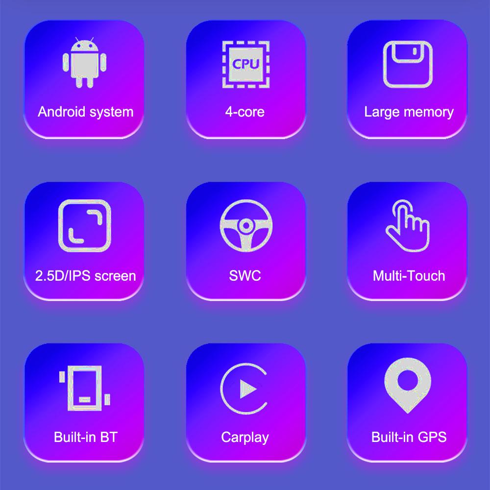 8'' Car Radio Android for GMC Acadia Savava Sierra Chevrolet Avalanche Suburban Carplay 2Din Autoaudio Head Unit Navigation GPS 1+32GB