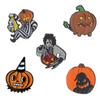 New Halloween Horror Movie Pins for Backpacks Lapel Enamel Pins and Brooch for Women Bags Badge Jewelry Accessories Friend Gifts